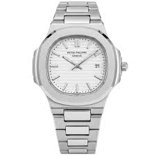 Patek Philippe White Dial Men's Stainless Steel Watch
