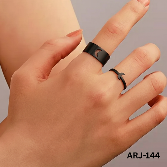 Star Couple Rings Adjustable Matching Rings With Elegant Star Design For Couples