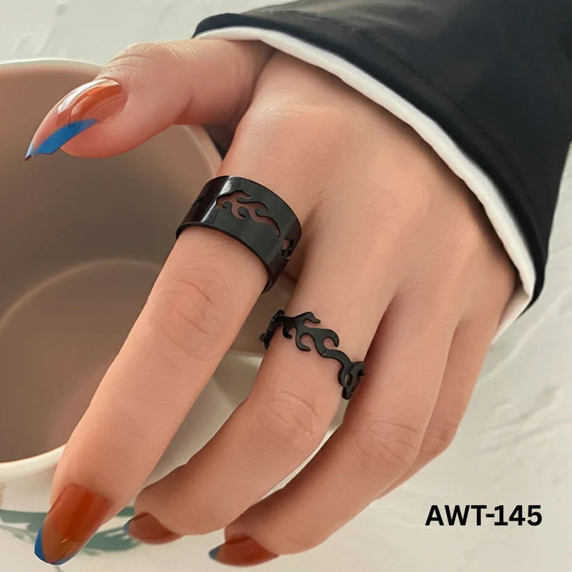 Star Couple Rings Adjustable Matching Rings With Elegant Star Design For Couples